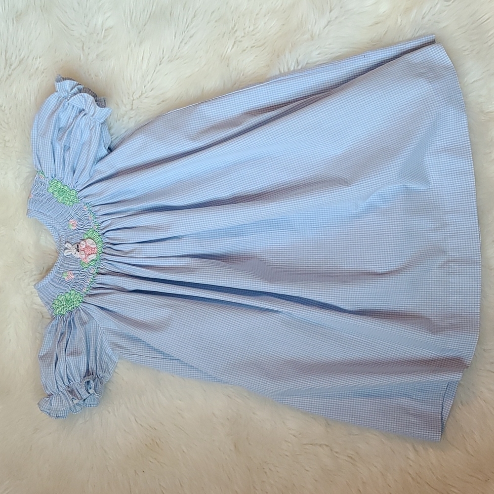 Zucchini smocked easter dress Sz 24 months